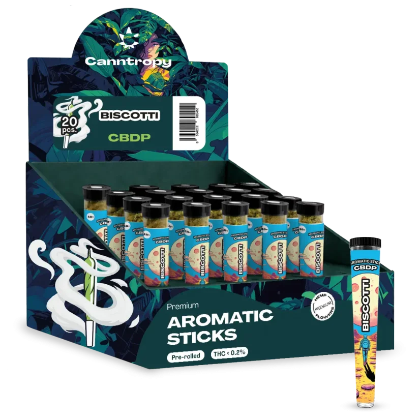 Canntropy CBDP Prerolls Biscotti, Display box 20 pcs