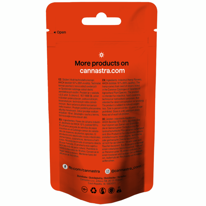 Cannastra HHCH Flower Colour of Magic, HHCH 95% qualité, 1g - 100 g