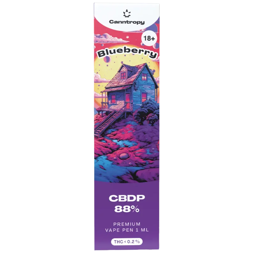 Canntropy CBDP vape pero Čučoriedka, CBDP 88% kvalita, 1 ml