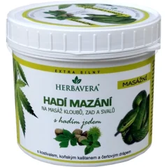 Herbavera Hadí mast s konopím a kaštanem 500 ml