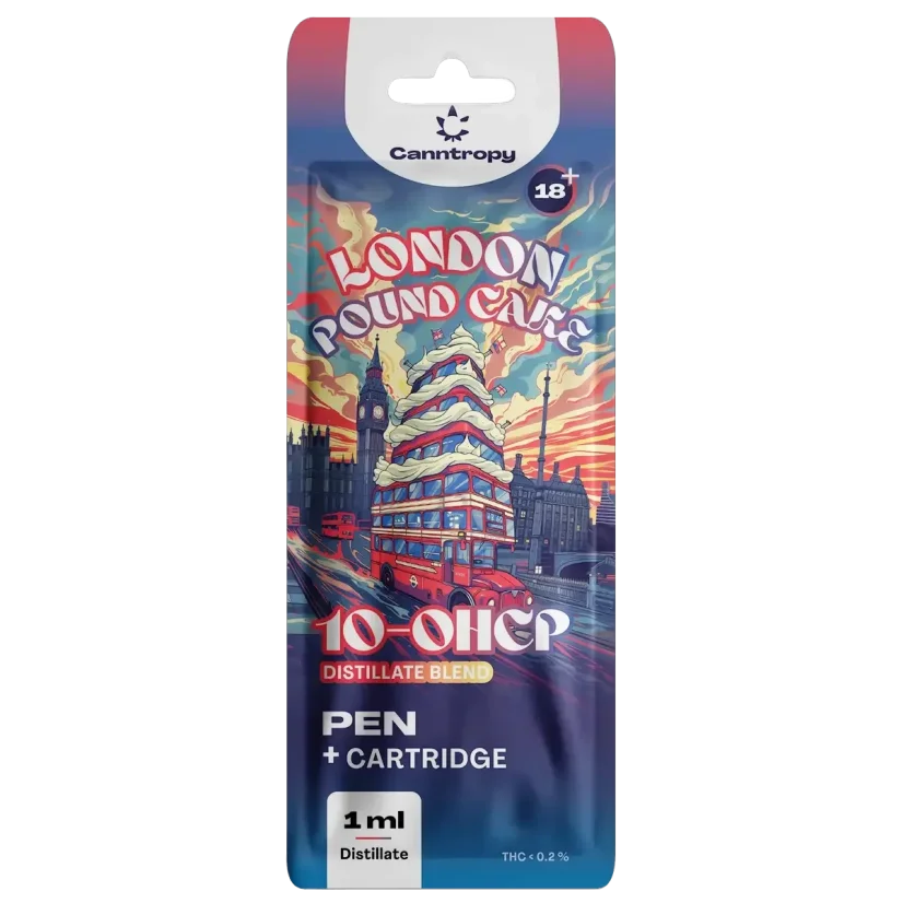 Canntropy 10-OHCP Pisalo + Kartuša London Pound Cake, 10-OHCP 20 %, 1 ml