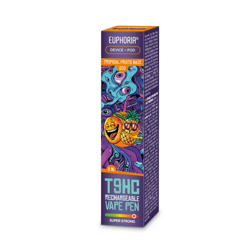 Euphoria T9HC STARTER KIT (Device + Pod) Tropical Fruits Haze, 2 ml