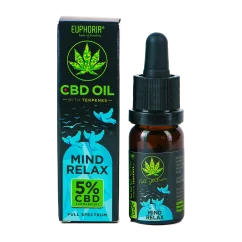 Euphoria CBD olej 5% s terpeny, 10 ml, 500 mg - Mind Relax