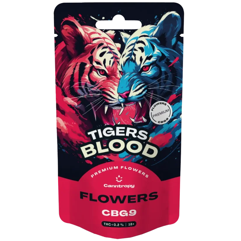 Canntropy CBG9 Flowers Tigers Blood, CBG9 85% kokybė, 1 - 100 g