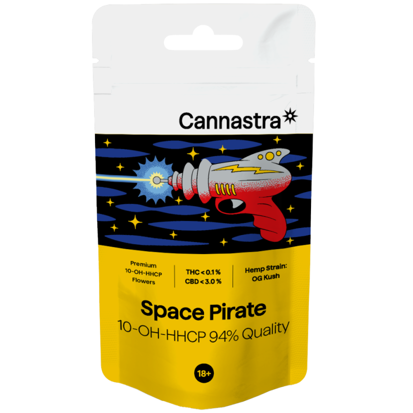 Cannastra 10-OH-HHCP Flower Space Pirate 94 % kvalita, 1 g - 100 g