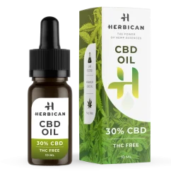 Herbican olej CBD bez THC, 30%, 10 ml