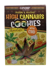 Euphoria High Cannabis Chocholate -keksit CBD:llä, 100 g