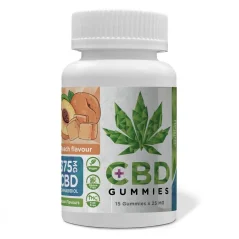 Euphoria CBD Gummies Pfirsich 375 mg CBD, 15 Stk. x 25 mg, 45 g