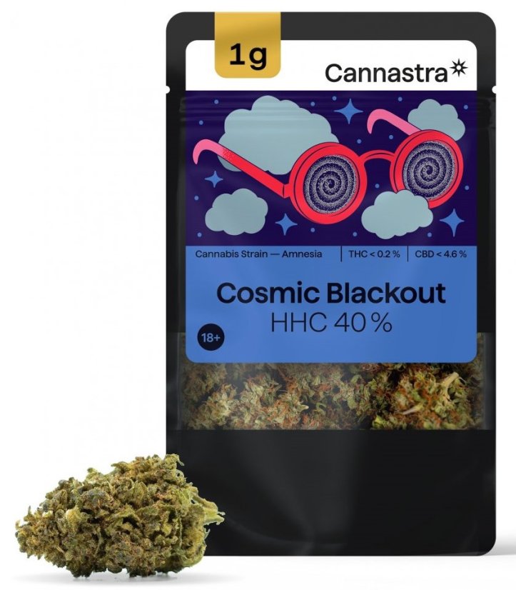 Cannastra HHC Gėlės Cosmic Blackout 40 %, 1 - 100 g