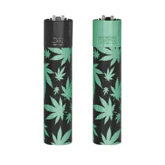 Clipper Metal - Accendino Green Leaves