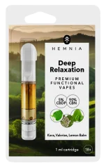 Hemnia Deep Relaxation - Cartridge, 5 % CBDP, 90 % CBN, kava kava, valerian, lemon balm, 1 ml