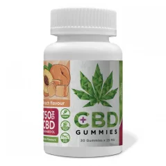 Euphoria CBD Gummies Peach 750 mg CBD, 30 pcs x 25 mg, 90 g