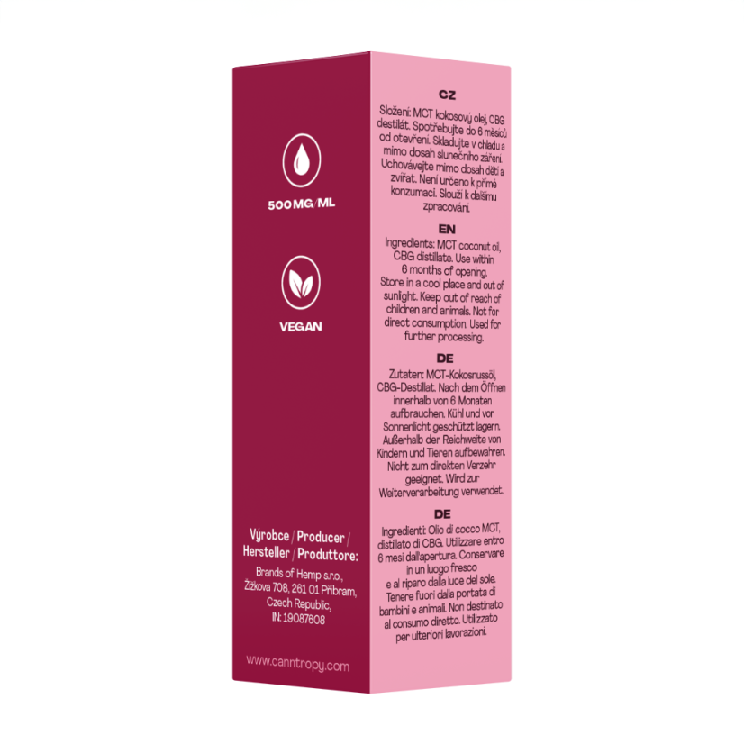 Canntropy CBG Premium Cannabinoid Oil - 40 %, 4000 mg, 10 ml