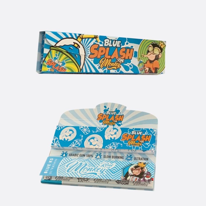 Monkey King Kék Fröccs tapintás- és illatos cigarettapapírok szűrőbetétekkel (kék fröccs illat)