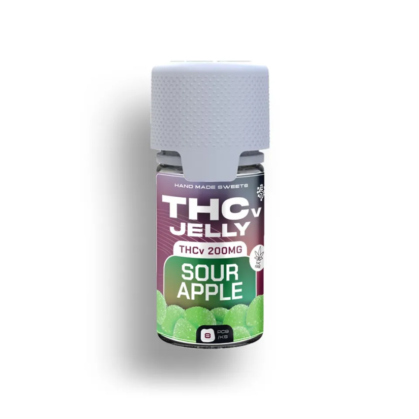 Czech CBD Żelki THCV Kwaśne Jabłko, 25 mg THCV, 8 szt.