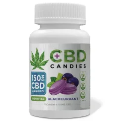 Euphoria CBD -karkit mustaherukka 150 mg CBD, 15 kpl x 10 mg, 100 g