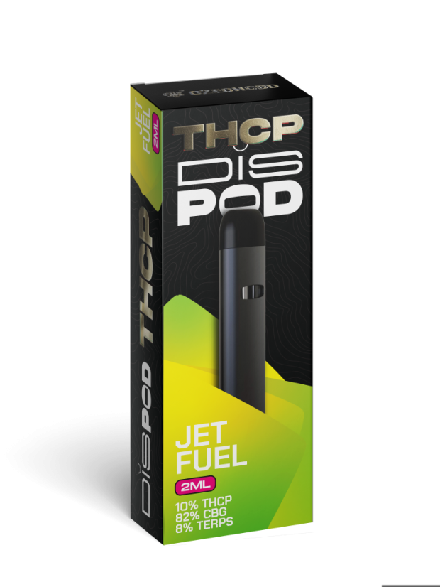 thcp vape 2ml Czech CBD THCP Vape Pen disPOD Jet Fuel 10% THCP, 82% CBG, 2 ml