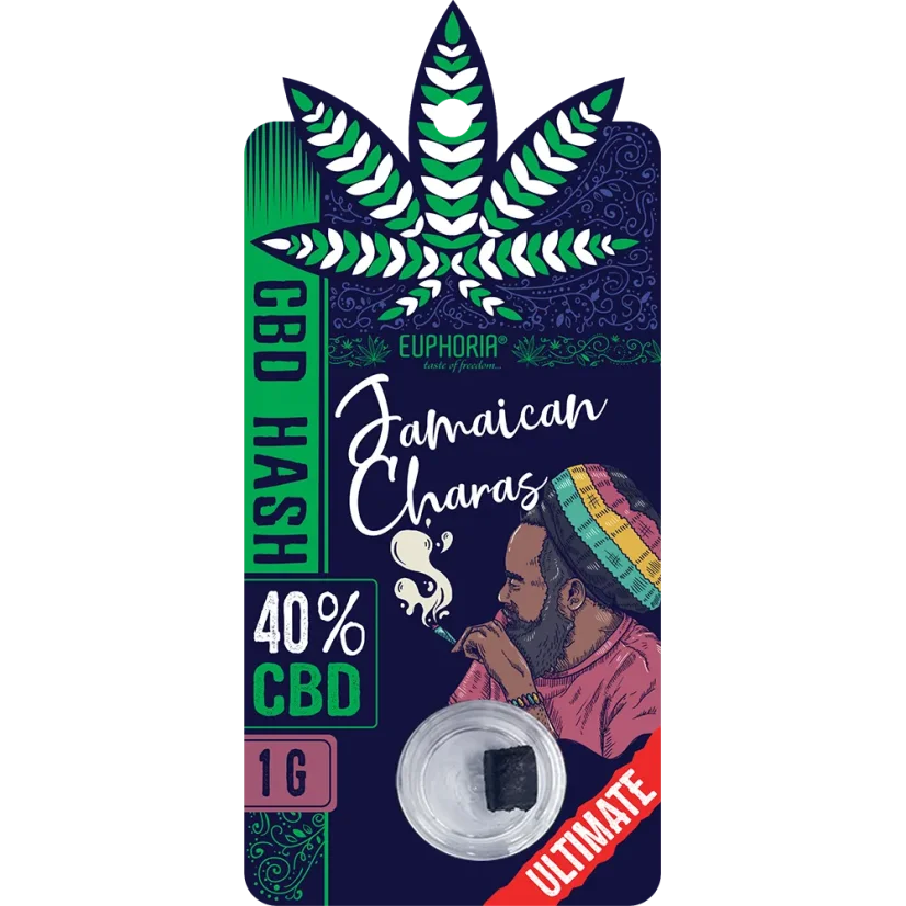 Euphoria CBD Hash Jamaican Charas, CBD 40 %, 1 g