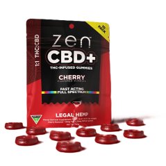 Zen CBD THC+ Gummies Cherry, 10pcs, 200mg