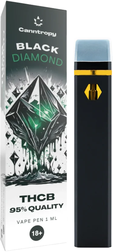 Canntropy THCB Vape Pen μίας χρήσης Black Diamond, ποιότητα THCB 95%, 1 ml
