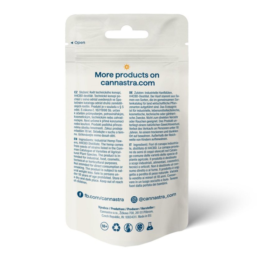 Cannastra H4CBD Flower Cloud Giant (Blueberry) 40%, 1 g - 100 g