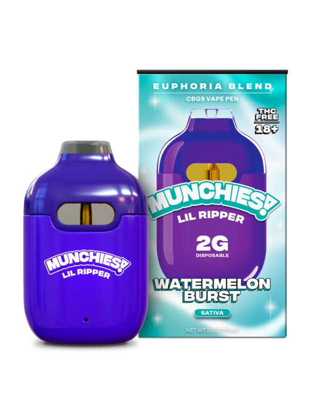 Delta Munchies CBG9 Lil Ripper Vape Pen Watermelon Burst, 2 g