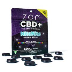 Zen CBD THC+ Gummies Grape NiteNite, 10pcs, 500mg