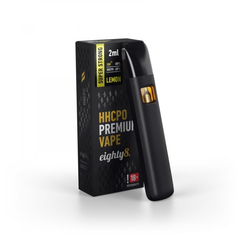 strong vape pen Eighty8 HHCPO Vape Pen Super Strong Premium Lemon, 20 % HHCPO, 2 ml