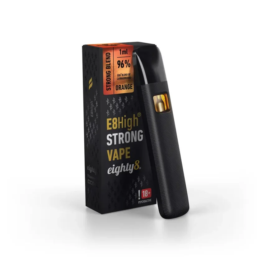 Eighty8 E8High Vape za enkratno uporabo Orange, 96 % E8High, 1 ml