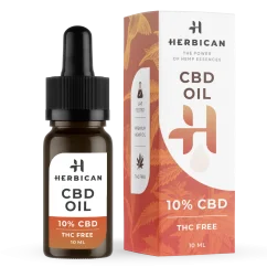 Herbican olej CBD bez THC, 10%, 10 ml
