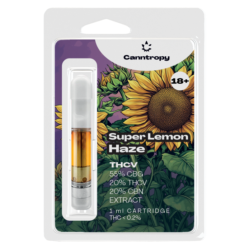 Canntropy THCV Cartridge Super Lemon Haze - 20% THCV, 60% CBG, 20% CBN, 1 ml