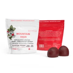 Endoca CBD żelki Mountain High, 300 mg CBD, smak truskawkowy, 2 szt., 4 g