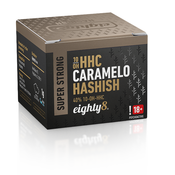 Eighty8 10-OH-HHC Hasjiesj Super Sterk Caramelo, 40% 10-OH-HHC, 1 g