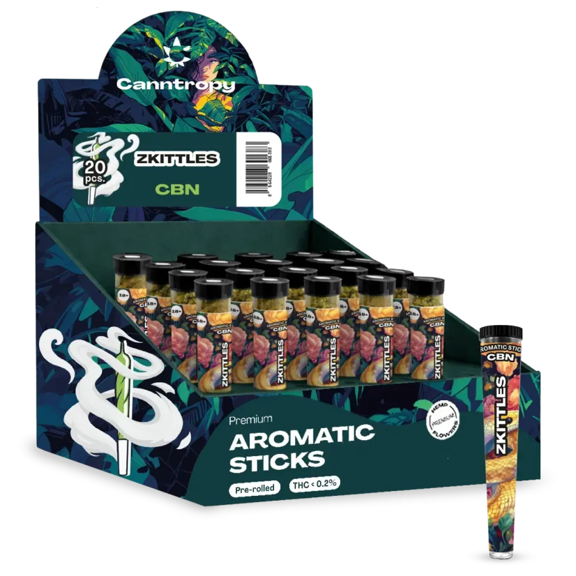 Canntropy CBN Prerolls Zkittles, Display box 20 pcs