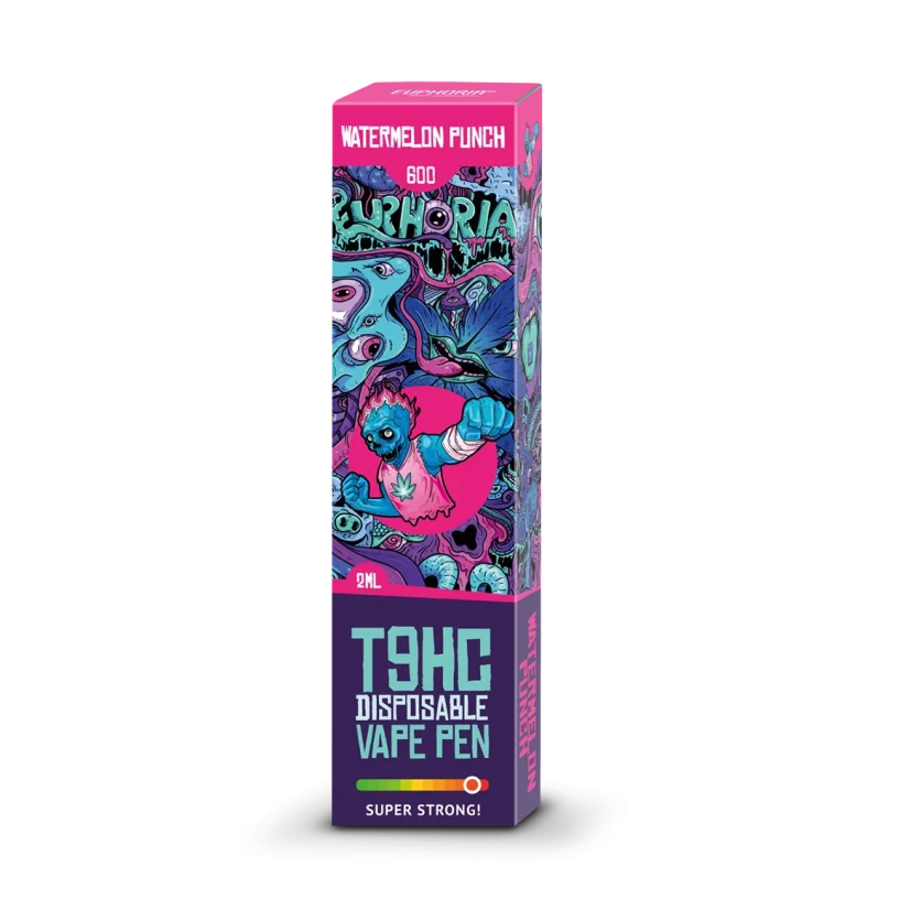 Euphoria T9HC Engångsvape-penna Watermelon Punch, 2 ml