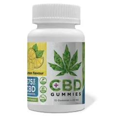 Euphoria CBD Gummies Lemon 375 mg CBD, 15 pcs x 25 mg, 45 g