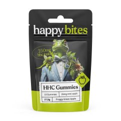 Happy Bites HHC Gummies Froggy Green Apple, 10 sztuk x 25 mg, 250 mg