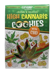 Euphoria Pārslas cookies ar CBD un kaņepēm, 100 g