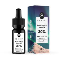 Hemnia Good Night's Sleep Hanföl 30%, 3000 mg CBN, 250 mg CBD, 10 ml