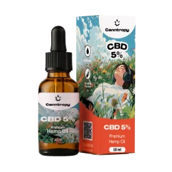Canntropy CBD Hemp Oil, 5%, 500mg, 10ml