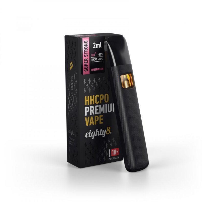 Eighty8 HHCPO Vape Pen Super Strong Premium Vesimeloni, 20 % HHCPO, 2 ml