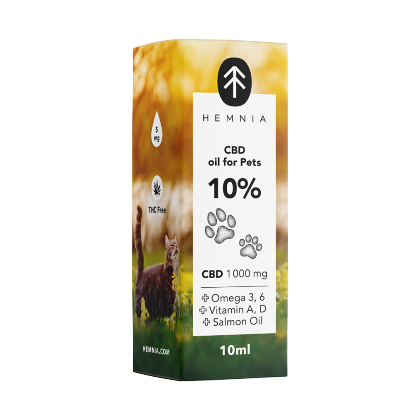 Hemnia CBD i laxolja för djur - 10% CBD, 1000 mg, 10 ml