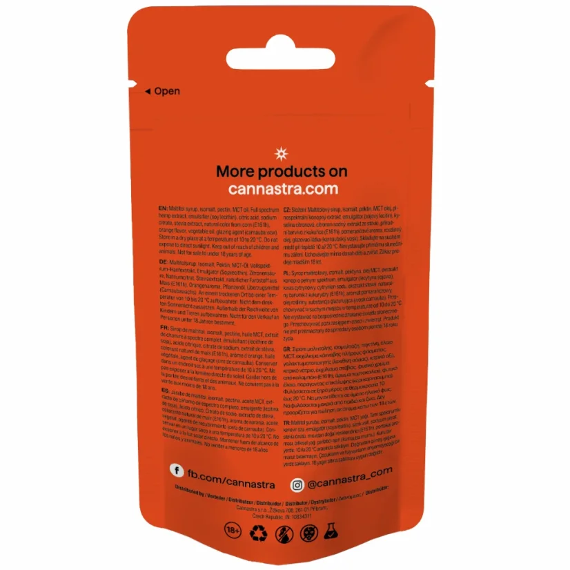 Cannastra THC+ Astro Bears Orange Bath Jellies, 30 gab. x 5 mg, 150 g