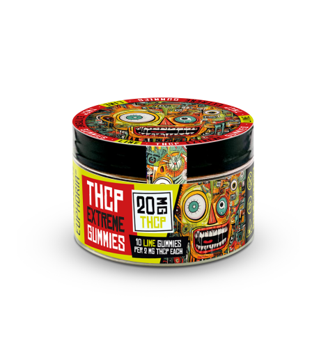 Euphoria THCP Gummies Lime, 10 sztuk x 2 mg, 20 mg