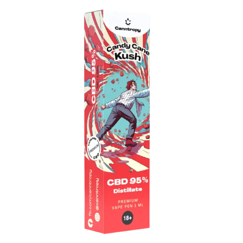 "Canntropy CBD" vienkartinis vape rašiklis "Candy Cane Kush", CBD 95 %, 1 ml