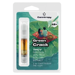 Canntropy THCV-Kartusche Green Crack - 20 % THCV, 60 % CBG, 20 % CBN, 1 ml