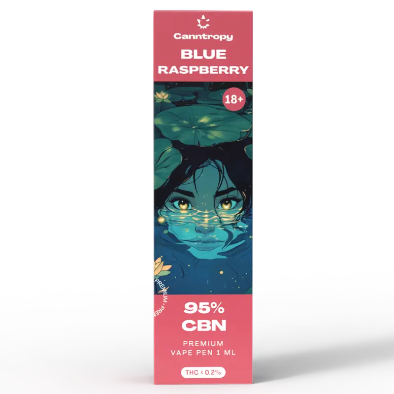 Canntropy CBN Vape Pen Modrá malina, 95 % CBN, 1 ml