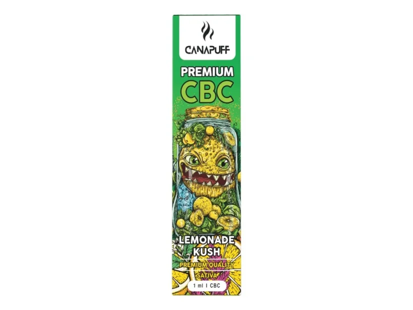 CanaPuff CBC vienkartinis vape rašiklis LEMONADE KUSH, CBC 79 %, 1 ml