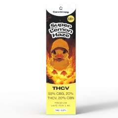 Canntropy THCV Vape Pen Super Lemon Haze, 20% THCV, 60% CBG, 20% CBN, 1 ml