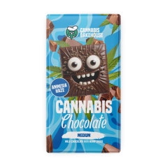 Cannabis Bakehouse Piena šokolādes tāfelīte ar kaņepju sēklām, Amnesia Haze, 1 gab.